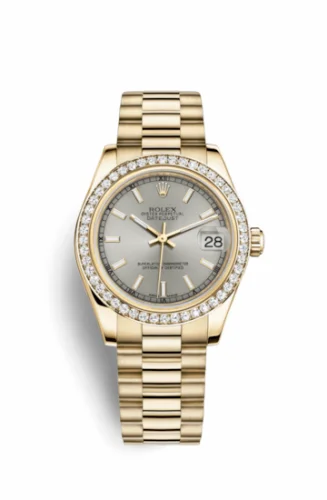 Rolex Datejust 31 Yellow Gold Diamond / President / Silver 178288-0076