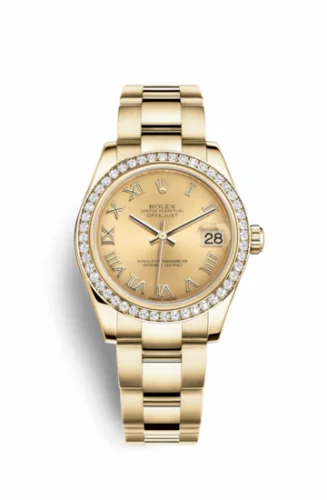 Rolex Datejust 31 Yellow Gold Diamond / Oyster / Champagne Roman 178288-0077