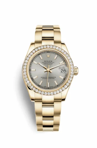 Rolex Datejust 31 Yellow Gold Diamond / Oyster / Silver 178288-0083