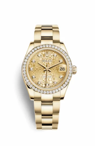 Rolex Datejust 31 Yellow Gold Diamond / Oyster / Champagne Computer 178288-0084