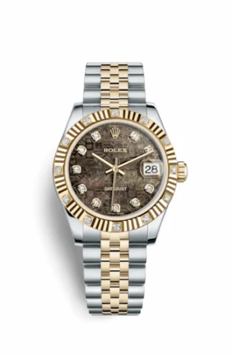 Rolex Datejust 31 Rolesor Yellow Fluted Diamond / Jubilee / Black MOP Computer 178313-0026