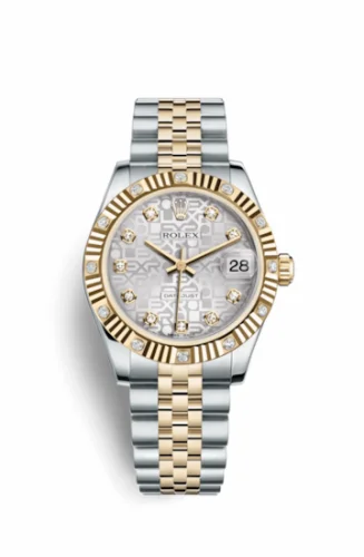 Rolex Datejust 31 Rolesor Fluted Diamond / Jubilee / Silver Computer 178313-0028