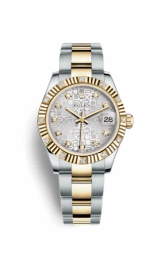 Rolex Datejust 31 Rolesor Fluted Diamond / Oyster / Silver Computer 178313-0034