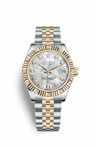 Rolex Datejust 31 Rolesor Yellow Fluted Diamond / Jubilee / MOP 178313-0035