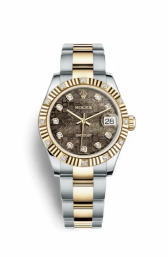 Rolex Datejust 31 Rolesor Yellow Fluted Diamond / Oyster / Black MOP Computer 178313-0054