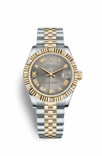Rolex Datejust 31 Rolesor Yellow Fluted Diamond / Jubilee / Steel Roman 178313-0070