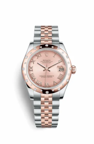 Rolex Datejust 31 Rolesor Everose Domed Diamond / Jubilee / Pink Roman 178341-0003