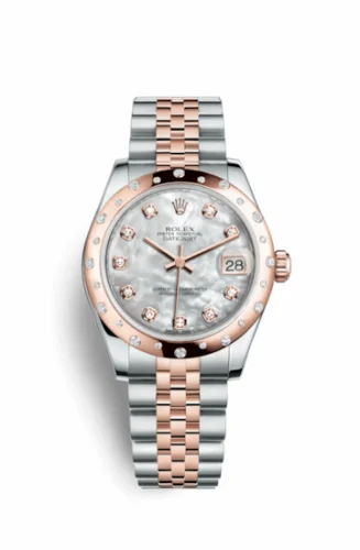 Rolex Datejust 31 Rolesor Everose Domed Diamond / Jubilee / MOP 178341-0004