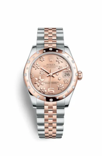 Rolex Datejust 31 Rolesor Everose Domed Diamond / Jubilee / Pink Floral 178341-0006