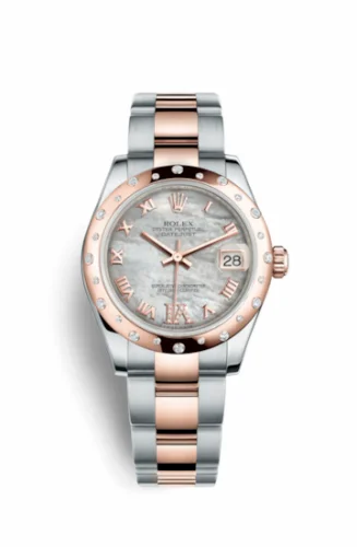 Rolex Datejust 31 Rolesor Everose Domed Diamond / Oyster / MOP Roman 178341-0012