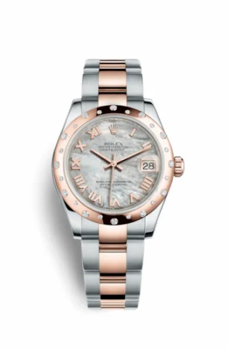 Rolex Datejust 31 Rolesor Everose Domed Diamond / Oyster / MOP Roman 178341-0014