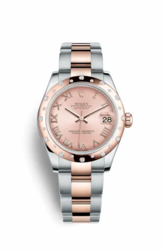 Rolex Datejust 31 Rolesor Everose Domed Diamond / Oyster / Pink Roman 178341-0016