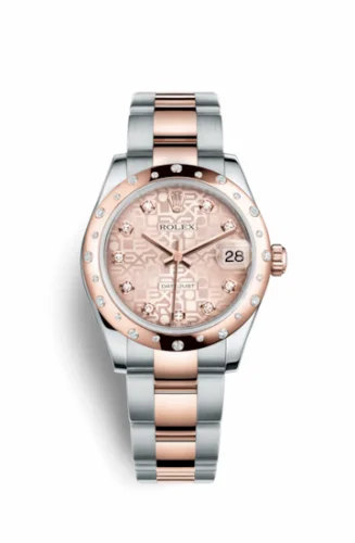 Rolex Datejust 31 Rolesor Everose Domed Diamond / Oyster / Pink Computer 178341-0035