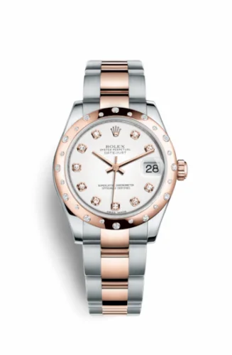 Rolex Datejust 31 Rolesor Everose Domed Diamond / Oyster / White Diamond 178341-0037