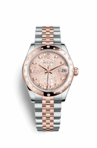 Rolex Datejust 31 Rolesor Everose Domed Diamond / Jubilee / Pink Computer 178341-0047
