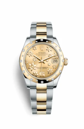 Rolex Datejust 31 Rolesor Yellow Domed Diamond / Oyster / Champagne Floral 178343-0003