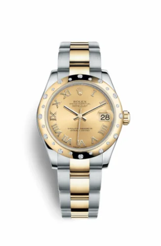 Rolex Datejust 31 Rolesor Yellow Domed Diamond / Oyster / Champagne Roman 178343-0005