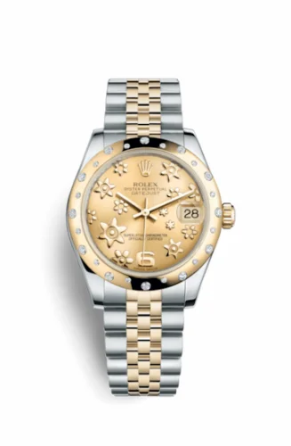 Rolex Datejust 31 Rolesor Yellow Domed Diamond / Jubilee / Champagne Floral 178343-0013
