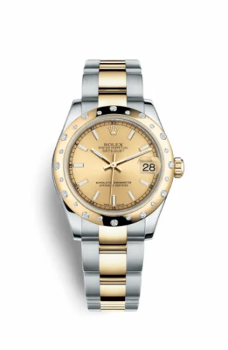 Rolex Datejust 31 Rolesor Yellow Domed Diamond / Oyster / Champagne 178343-0021