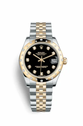 Rolex Datejust 31 Rolesor Yellow Domed Diamond / Jubilee / Black Diamond 178343-0024