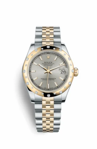 Rolex Datejust 31 Rolesor Yellow Domed Diamond / Jubilee / Silver 178343-0028