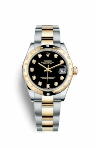 Rolex Datejust 31 Rolesor Yellow Domed Diamond / Oyster / Black Diamond 178343-0039