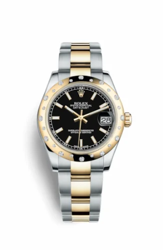 Rolex Datejust 31 Rolesor Yellow Domed Diamond / Oyster / Black 178343-0059