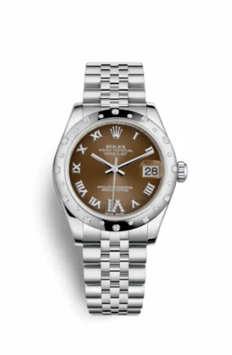 Rolex Datejust 31 Stainless Steel Domed Diamond / Jubilee / Bronze - Roman 178344-0001