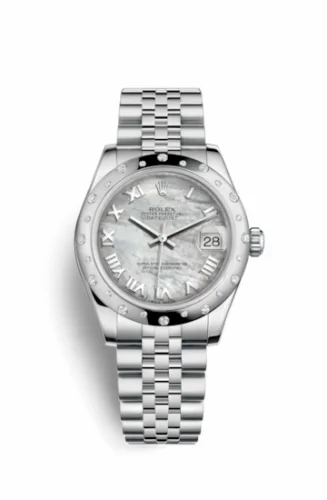 Rolex Datejust 31 Stainless Steel Domed Diamond / Jubilee / MOP - Roman 178344-0007
