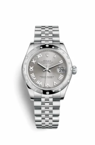 Rolex Datejust 31 Stainless Steel Domed Diamond / Jubilee / Rhodium - Roman 178344-0010