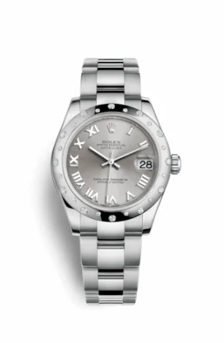Rolex Datejust 31 Stainless Steel Domed Diamond / Oyster / Rhodium - Roman 178344-0011