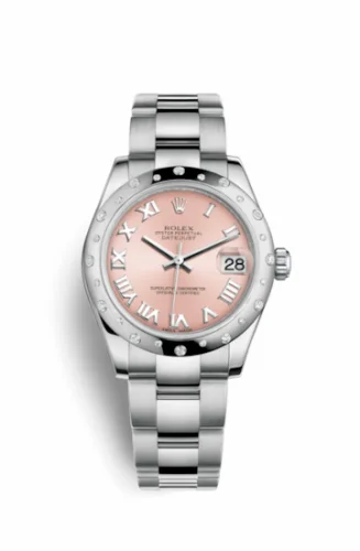 Rolex Datejust 31 Stainless Steel Domed Diamond / Oyster / Pink Roman 178344-0012