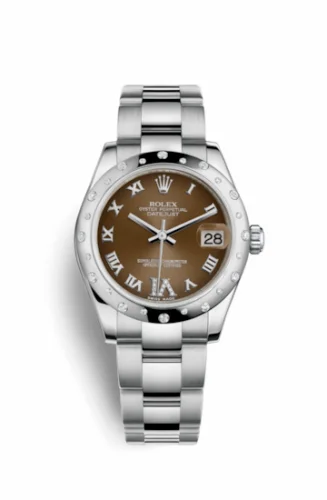 Rolex Datejust 31 Stainless Steel Domed Diamond / Oyster / Bronze - Roman 178344-0017