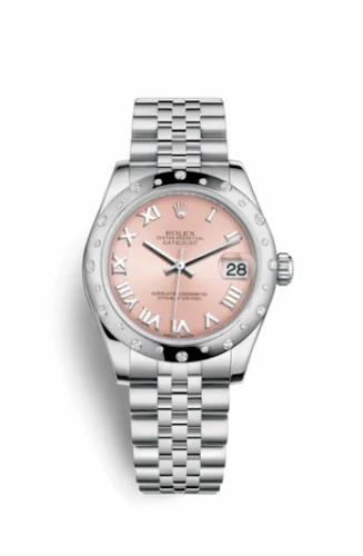 Rolex Datejust 31 Stainless Steel Domed Diamond / Jubilee / Pink - Roman 178344-0019