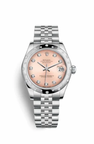 Rolex Datejust 31 Stainless Steel Domed Diamond / Jubilee / Pink - Diamond 178344-0023