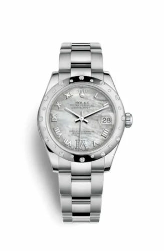 Rolex Datejust 31 Stainless Steel Domed Diamond / Oyster / MOP - Roman 178344-0024