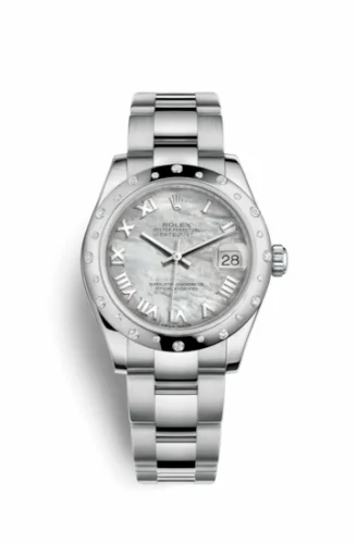 Rolex Datejust 31 Stainless Steel Domed Diamond / Oyster / MOP - Roman 178344-0027
