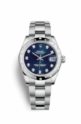 Rolex Datejust 31 Stainless Steel Domed Diamond / Oyster / Blue - Diamond 178344-0029
