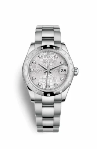 Rolex Datejust 31 Stainless Steel Domed Diamond / Oyster / Silver Computer 178344-0031