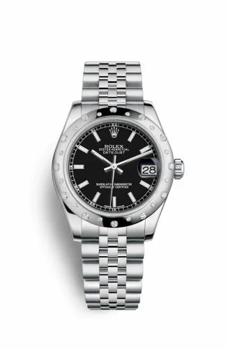Rolex Datejust 31 Stainless Steel Domed Diamond / Jubilee / Black 178344-0044