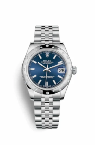 Rolex Datejust 31 Stainless Steel Domed Diamond / Jubilee / Blue 178344-0046