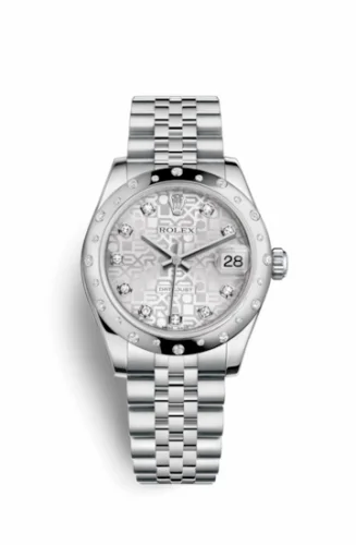 Rolex Datejust 31 Stainless Steel Domed Diamond / Jubilee / Silver Computer 178344-0059