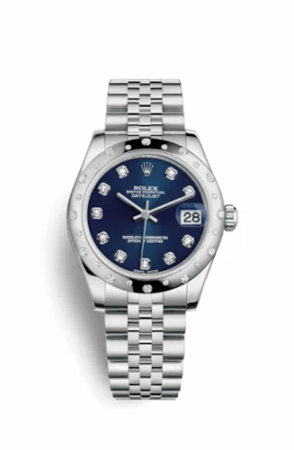 Rolex Datejust 31 Stainless Steel Domed Diamond / Jubilee / Blue - Diamond 178344-0061