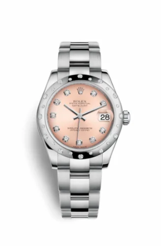 Rolex Datejust 31 Stainless Steel Domed Diamond / Oyster / Pink - Diamond 178344-0067