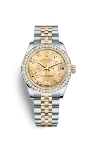 Rolex Datejust 31 Rolesor Yellow Diamond / Jubilee / Champagne Floral 178383-0006
