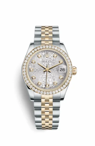 Rolex Datejust 31 Rolesor Yellow Diamond / Jubilee / Silver Computer 178383-0010