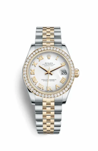 Rolex Datejust 31 Rolesor Yellow Diamond / Jubilee / White Roman 178383-0012