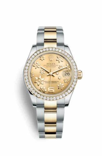 Rolex Datejust 31 Rolesor Yellow Diamond / Oyster / Champagne Floral 178383-0018