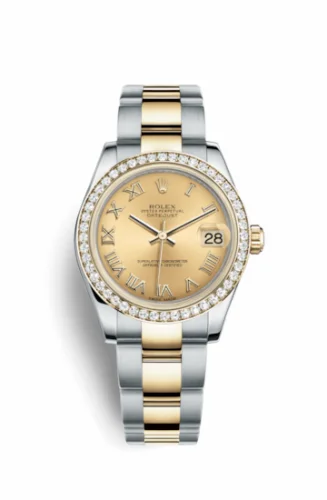 Rolex Datejust 31 Rolesor Yellow Diamond / Oyster / Champagne Roman 178383-0023