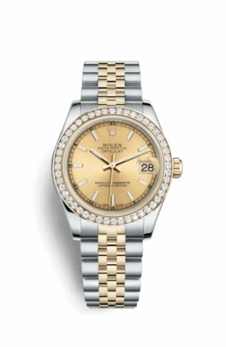 Rolex Datejust 31 Rolesor Yellow Diamond / Jubilee / Champagne 178383-0027